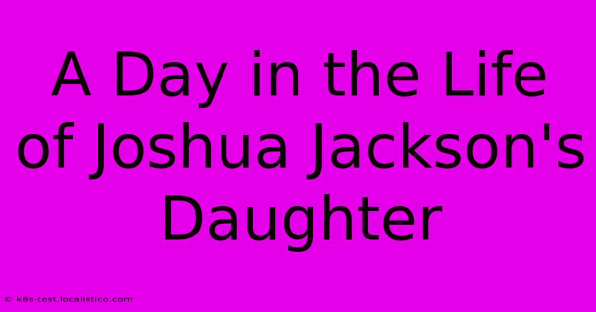 A Day In The Life Of Joshua Jackson's Daughter