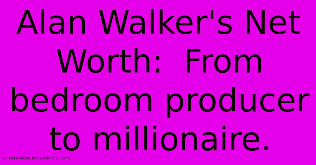 Alan Walker's Net Worth:  From Bedroom Producer To Millionaire.