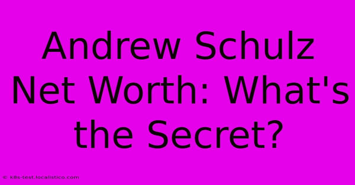 Andrew Schulz Net Worth: What's The Secret?