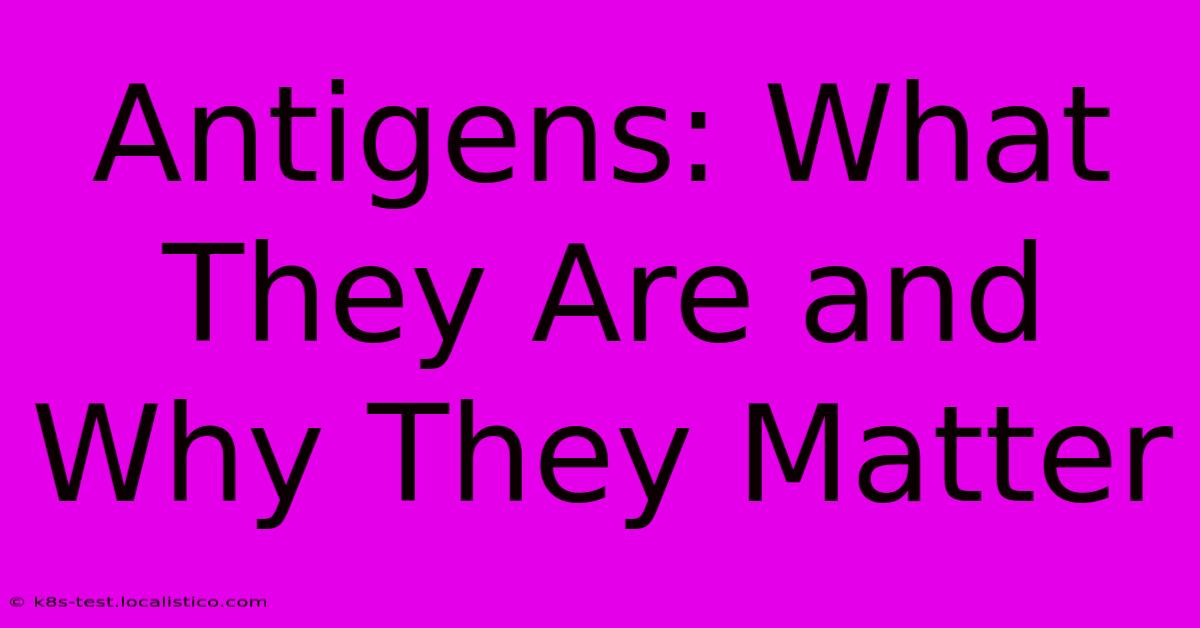 Antigens: What They Are And Why They Matter