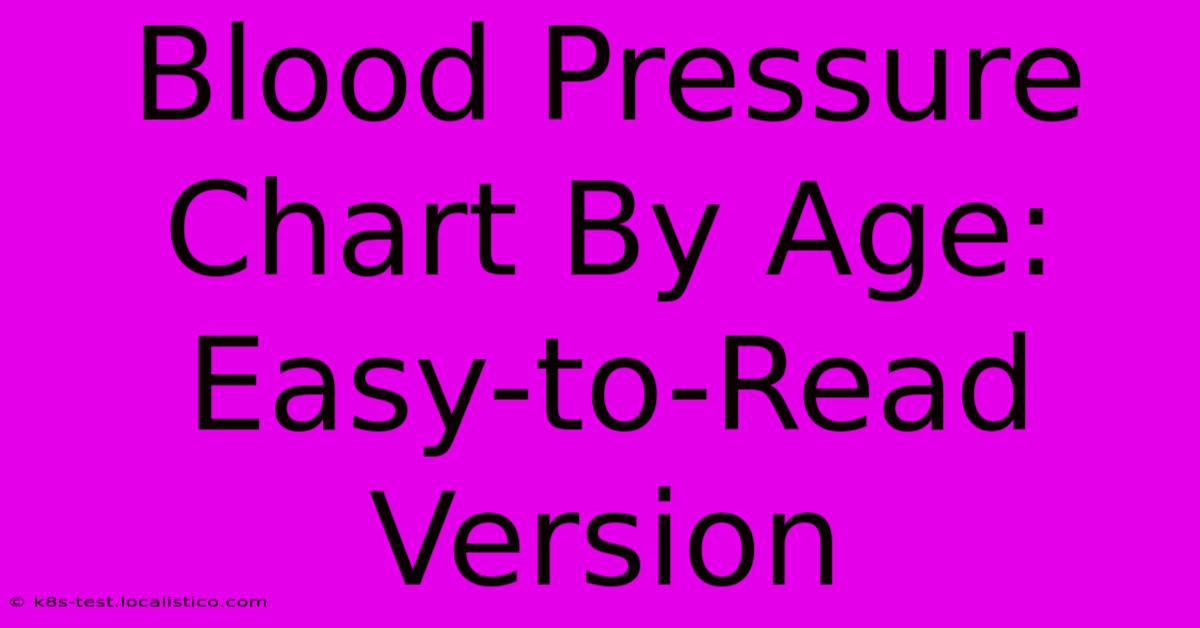 Blood Pressure Chart By Age: Easy-to-Read Version