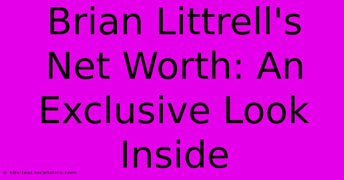 Brian Littrell's Net Worth: An Exclusive Look Inside