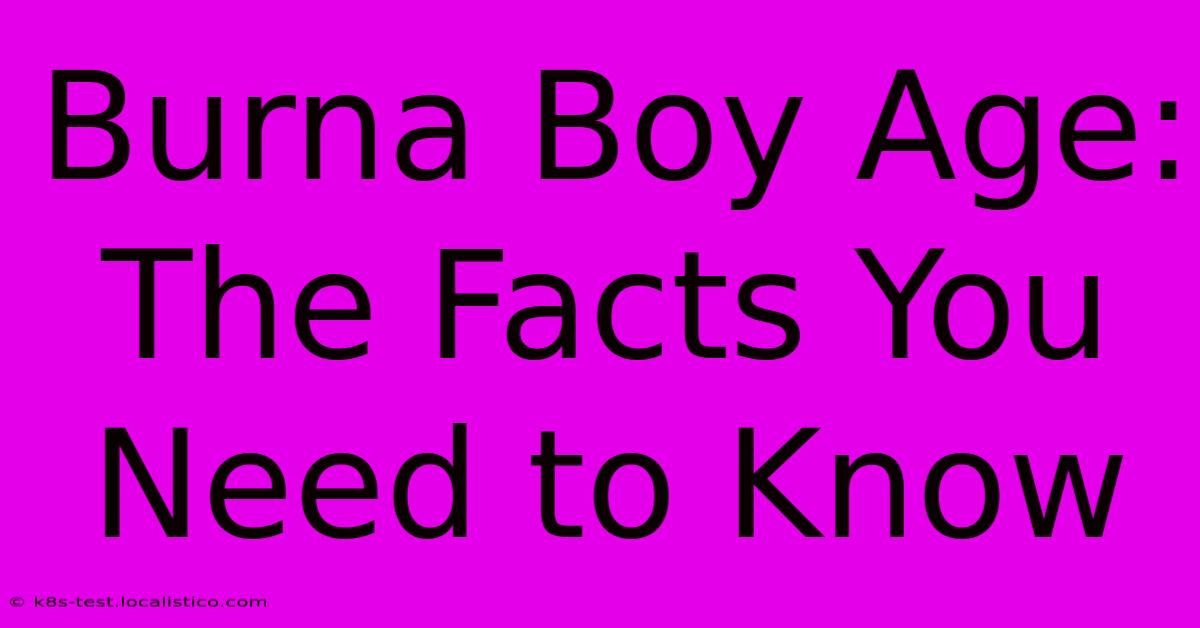 Burna Boy Age: The Facts You Need To Know