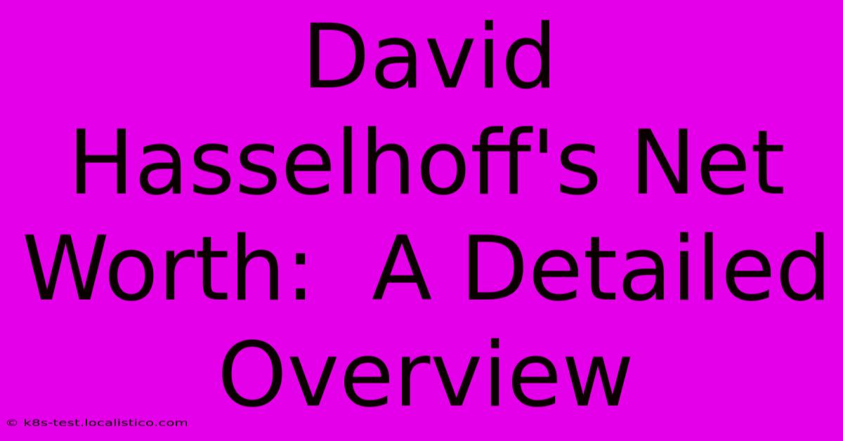 David Hasselhoff's Net Worth: A Detailed Overview