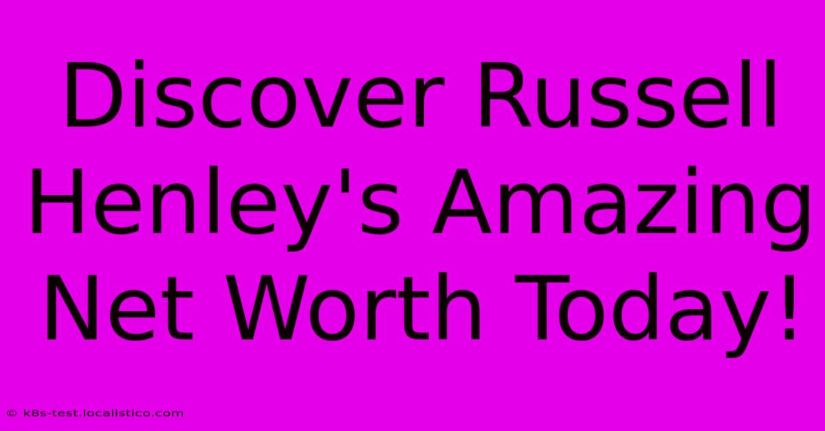 Discover Russell Henley's Amazing Net Worth Today!