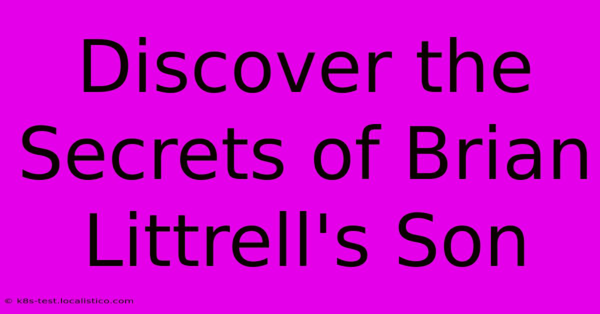 Discover The Secrets Of Brian Littrell's Son