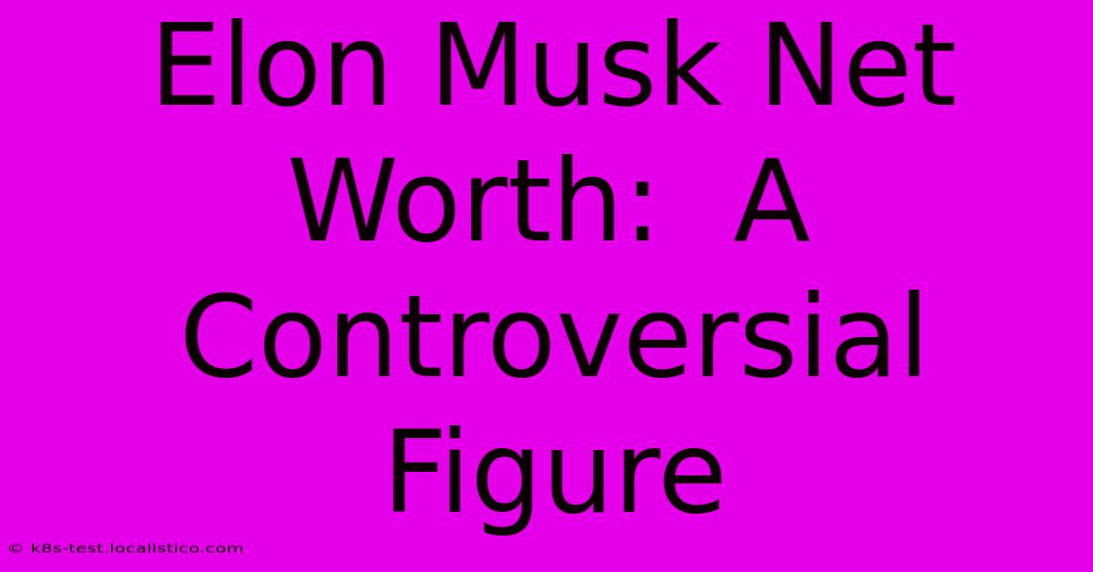 Elon Musk Net Worth:  A Controversial Figure