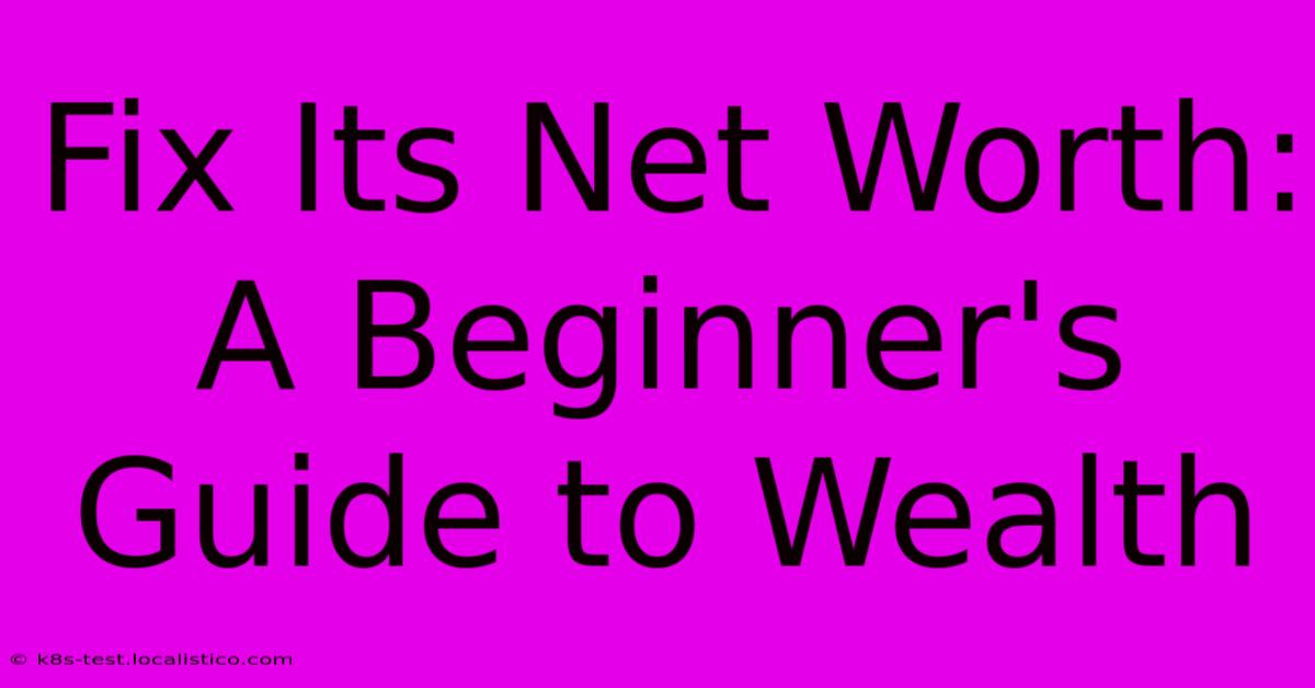 Fix Its Net Worth:  A Beginner's Guide To Wealth