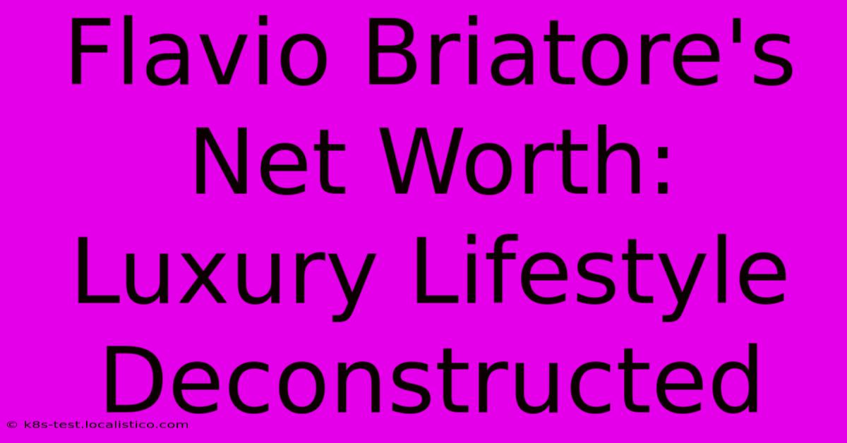 Flavio Briatore's Net Worth: Luxury Lifestyle Deconstructed