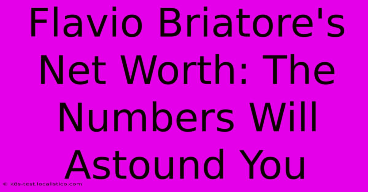 Flavio Briatore's Net Worth: The Numbers Will Astound You