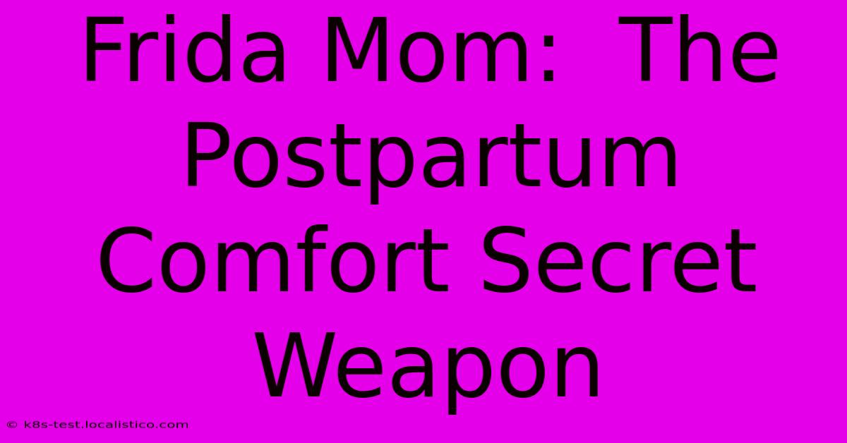 Frida Mom:  The Postpartum Comfort Secret Weapon