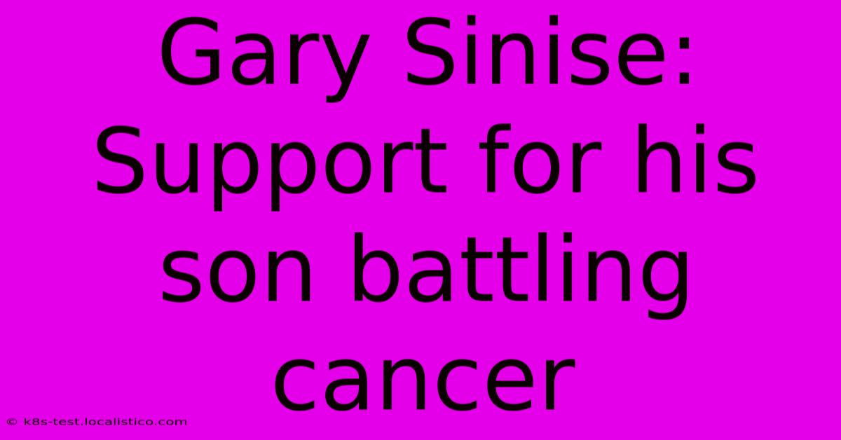 Gary Sinise: Support For His Son Battling Cancer