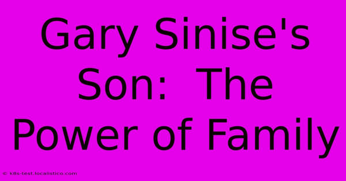 Gary Sinise's Son:  The Power Of Family