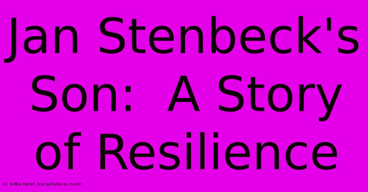 Jan Stenbeck's Son:  A Story Of Resilience