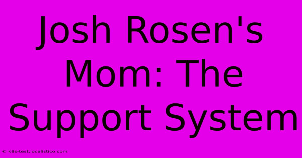 Josh Rosen's Mom: The Support System