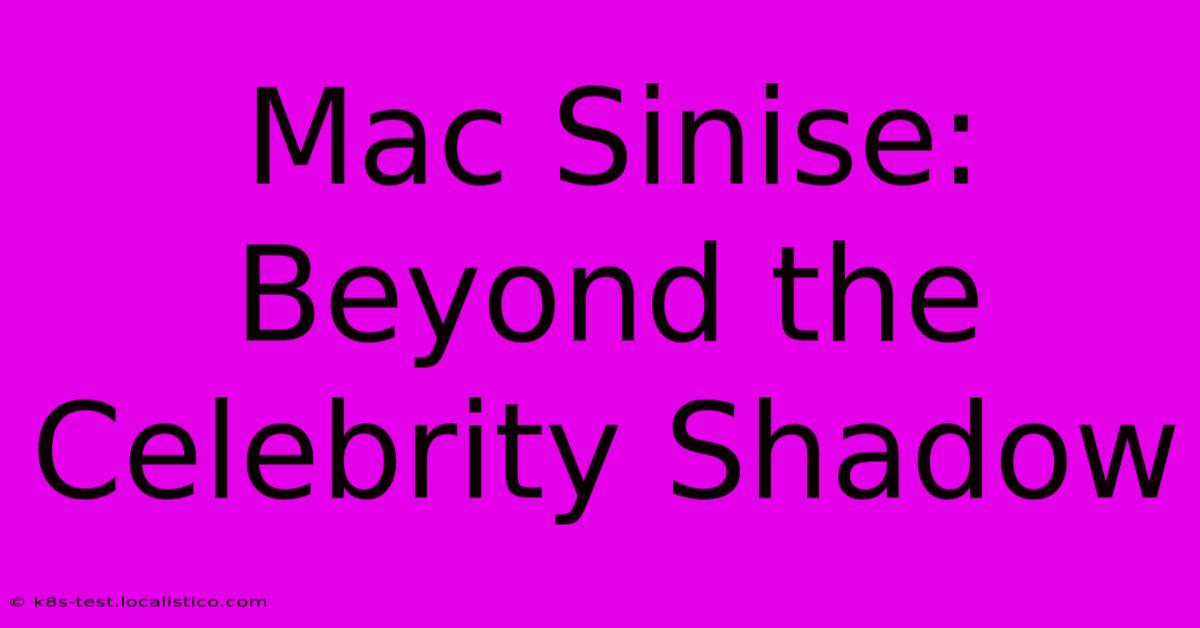 Mac Sinise:  Beyond The Celebrity Shadow