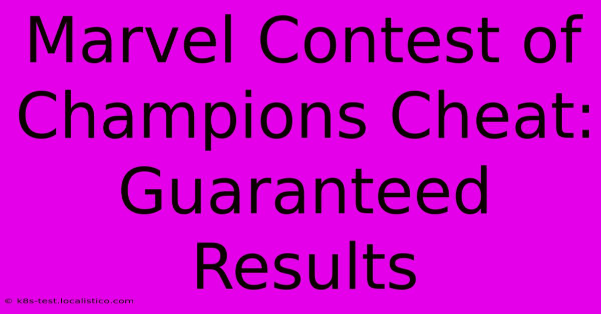 Marvel Contest Of Champions Cheat: Guaranteed Results