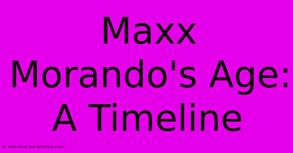 Maxx Morando's Age: A Timeline