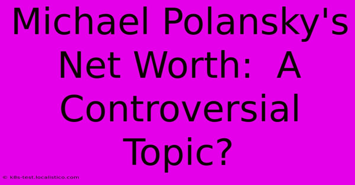 Michael Polansky's Net Worth:  A Controversial Topic?