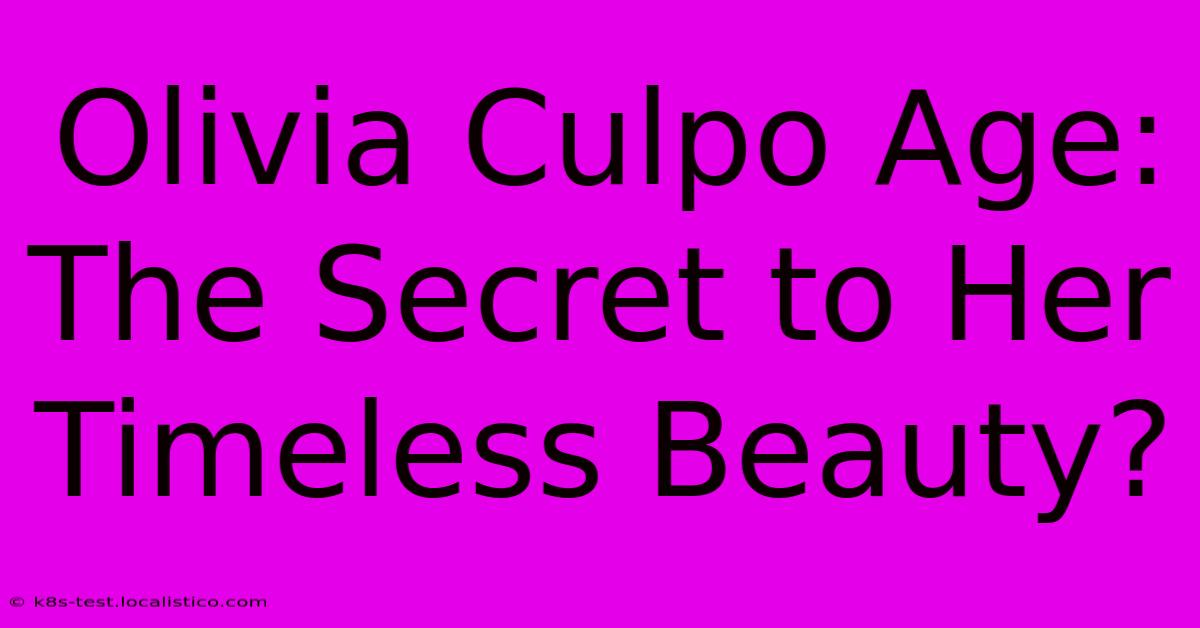 Olivia Culpo Age: The Secret To Her Timeless Beauty?