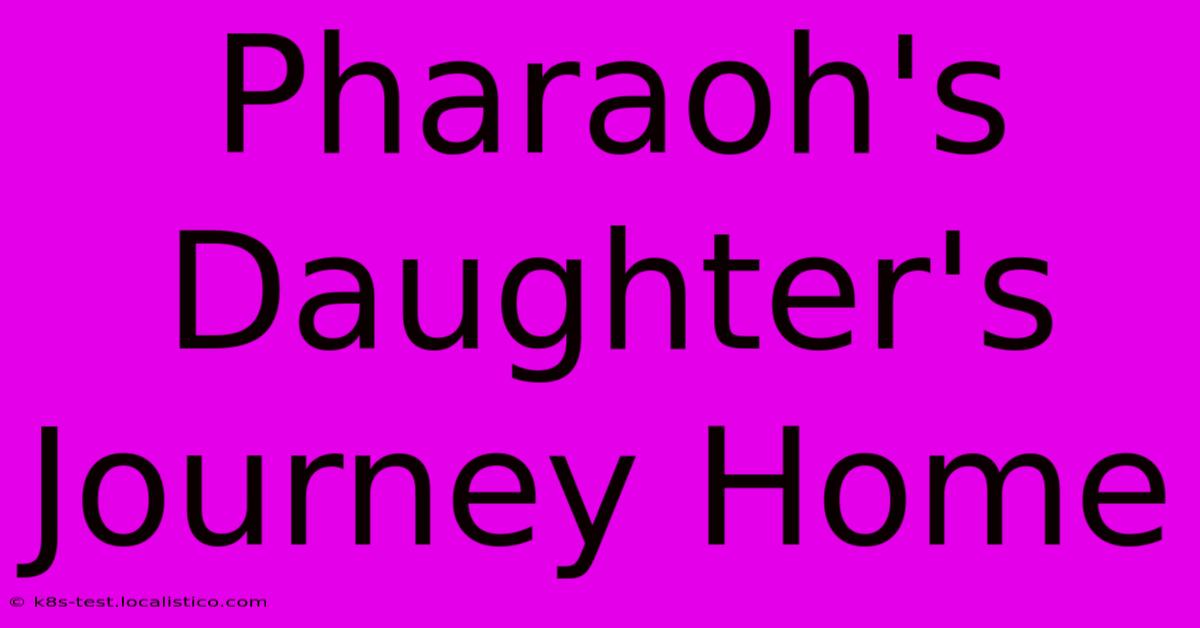 Pharaoh's Daughter's Journey Home