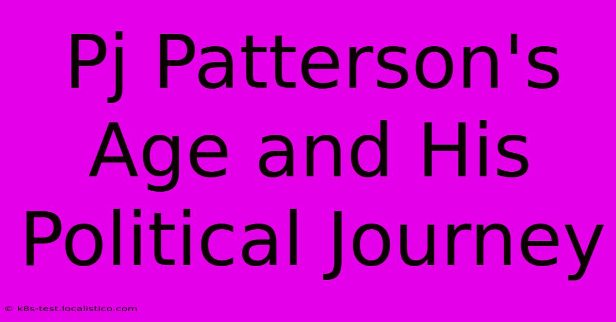 Pj Patterson's Age And His Political Journey