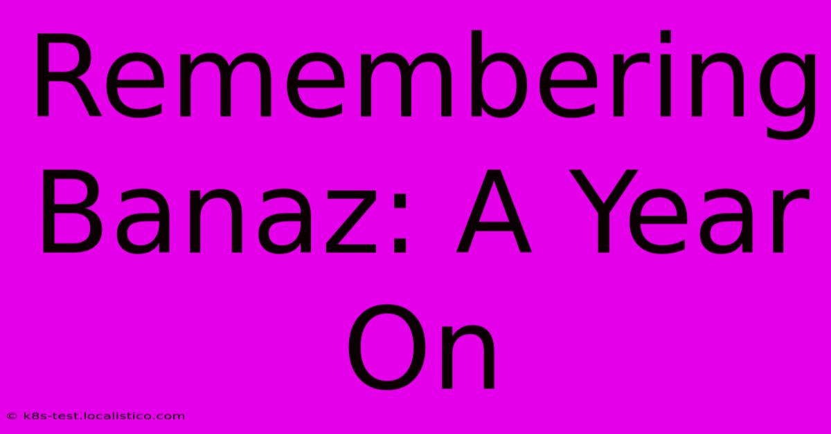 Remembering Banaz: A Year On