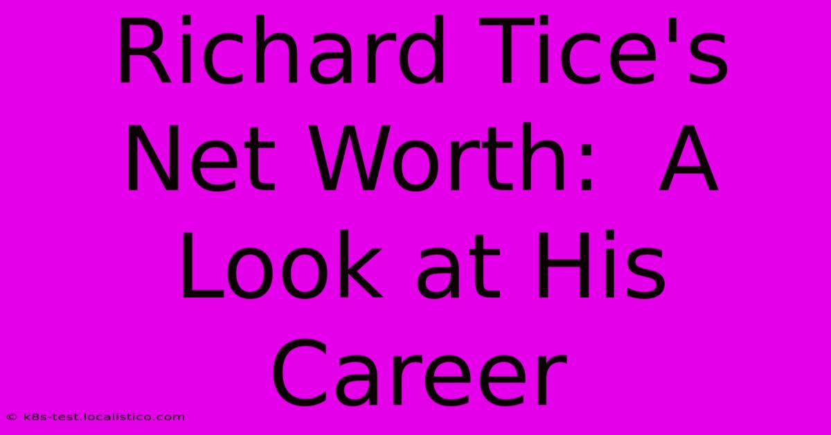 Richard Tice's Net Worth:  A Look At His Career