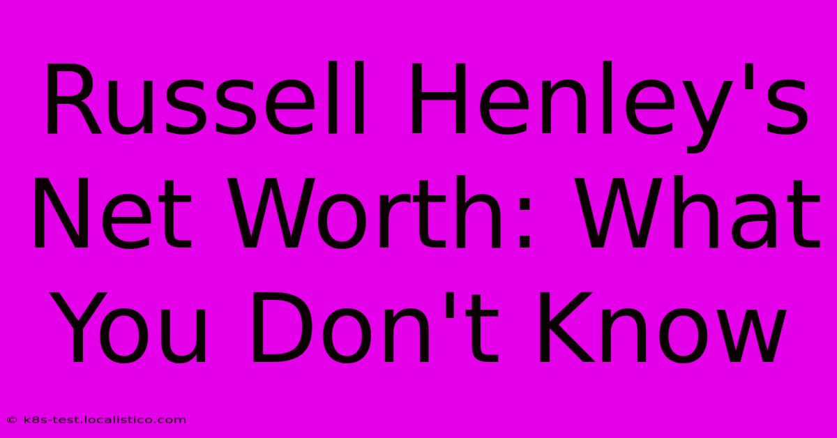 Russell Henley's Net Worth: What You Don't Know