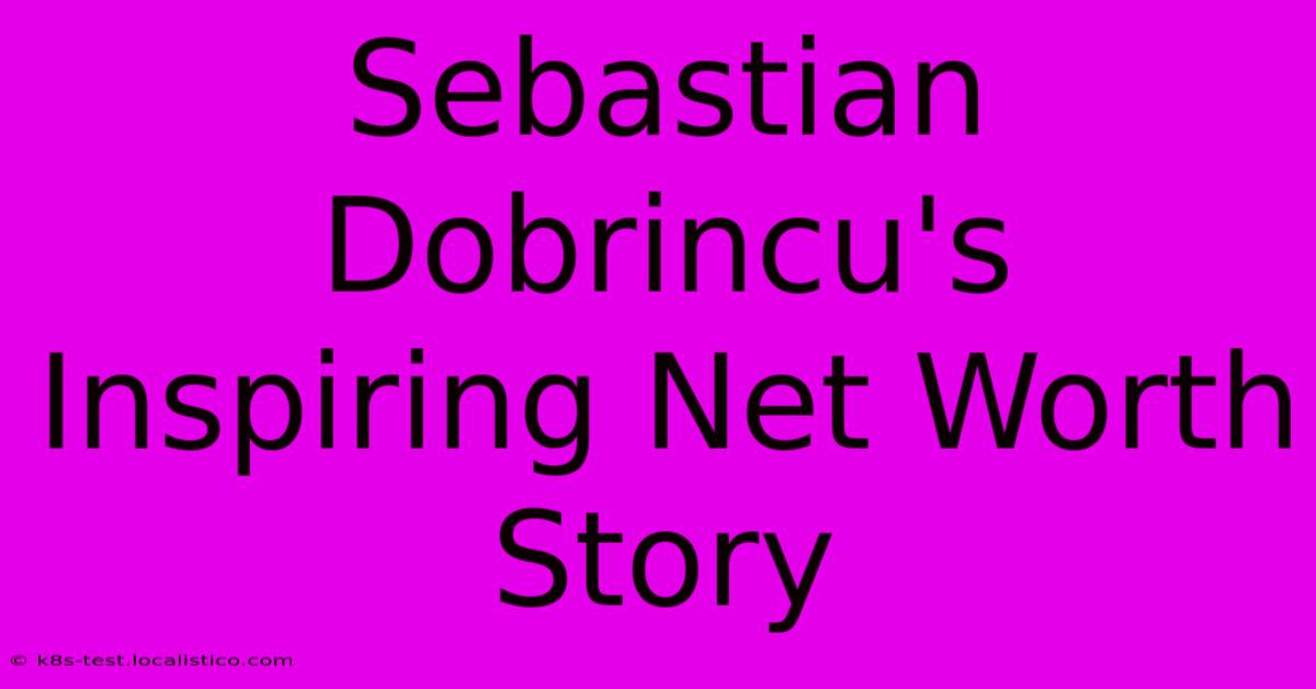 Sebastian Dobrincu's Inspiring Net Worth Story