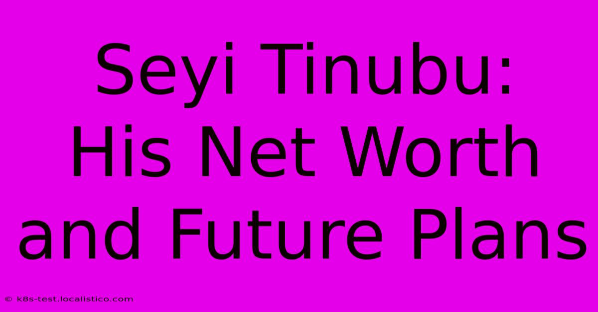 Seyi Tinubu:  His Net Worth And Future Plans