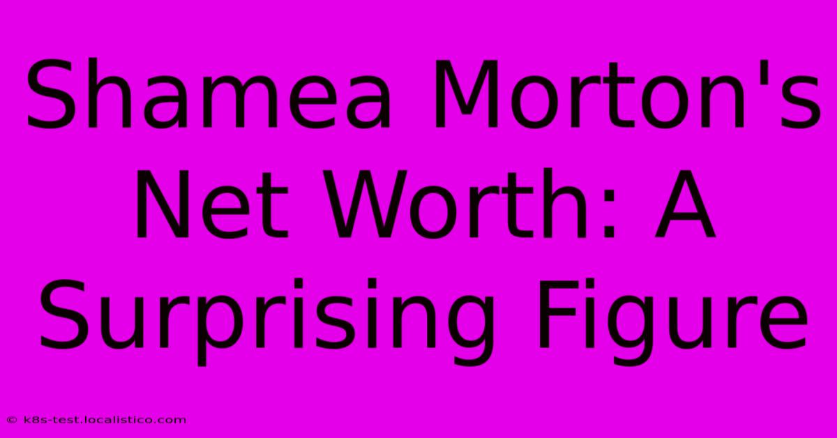 Shamea Morton's Net Worth: A Surprising Figure