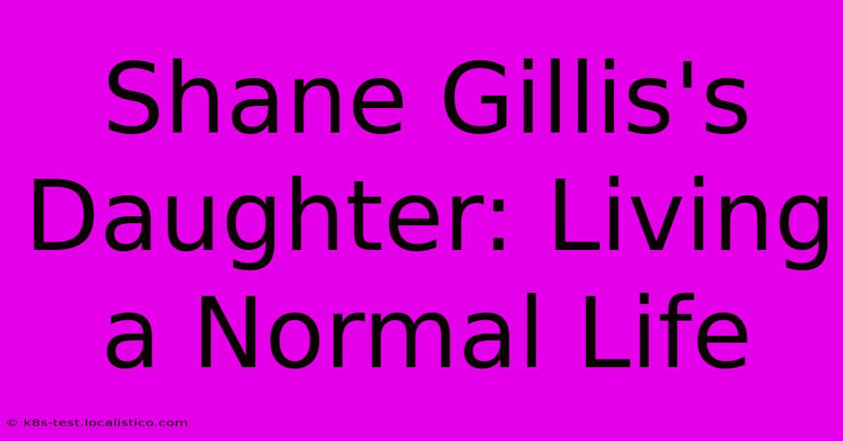 Shane Gillis's Daughter: Living A Normal Life