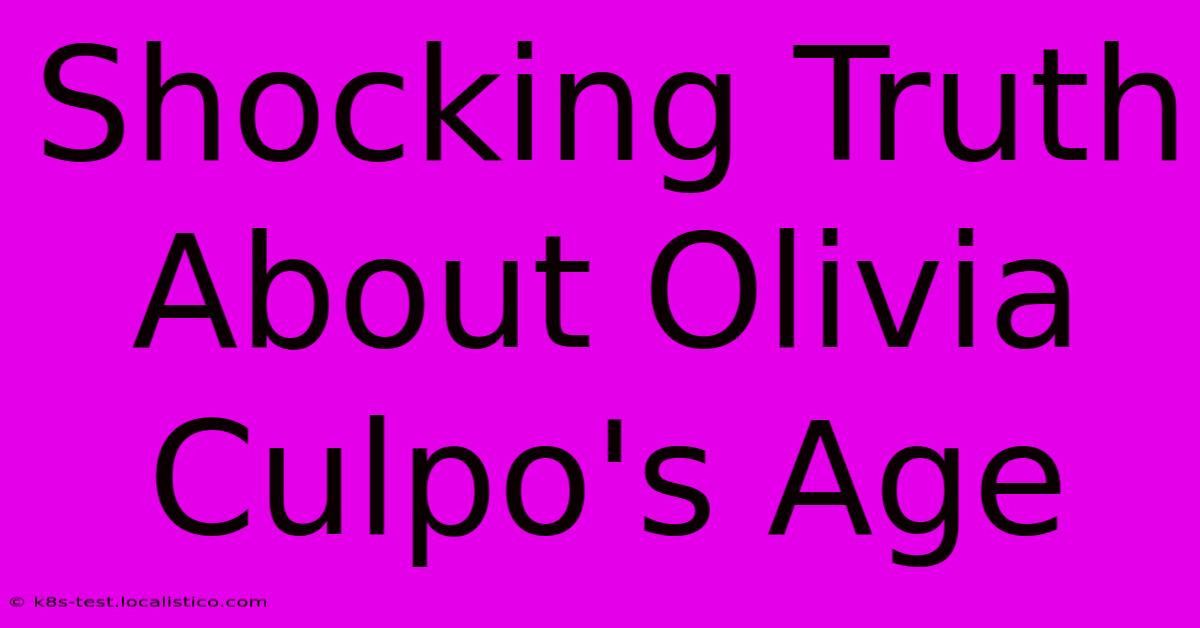 Shocking Truth About Olivia Culpo's Age