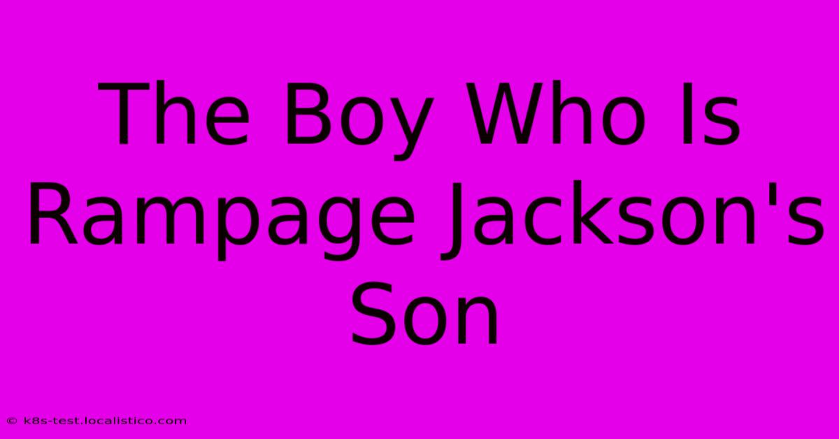 The Boy Who Is Rampage Jackson's Son