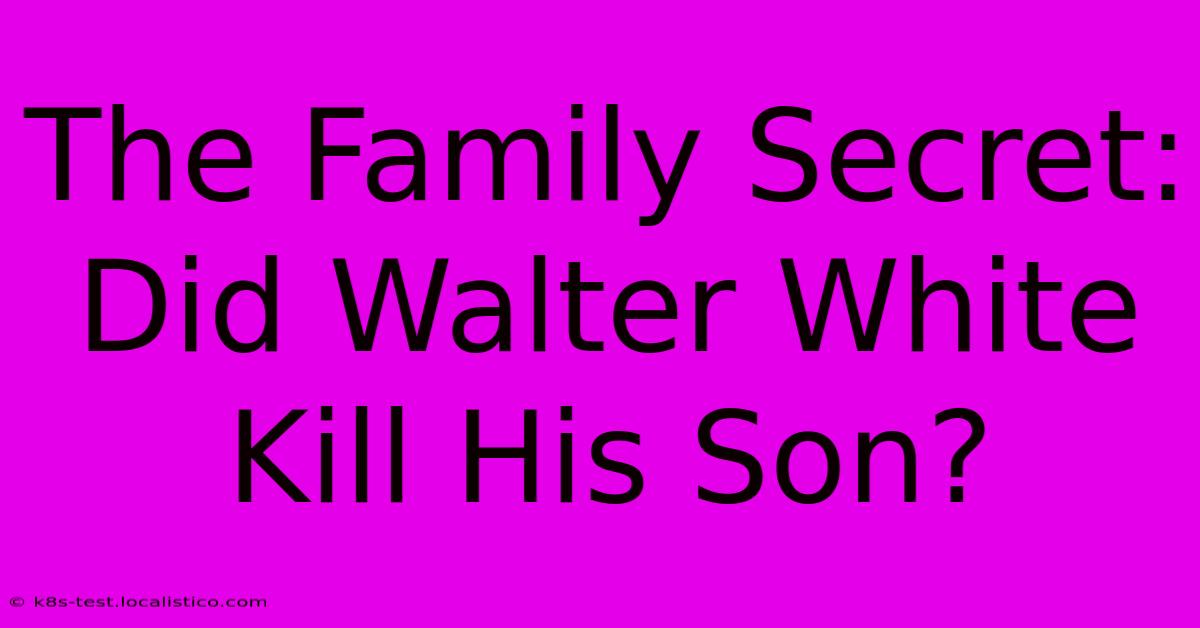 The Family Secret: Did Walter White Kill His Son?