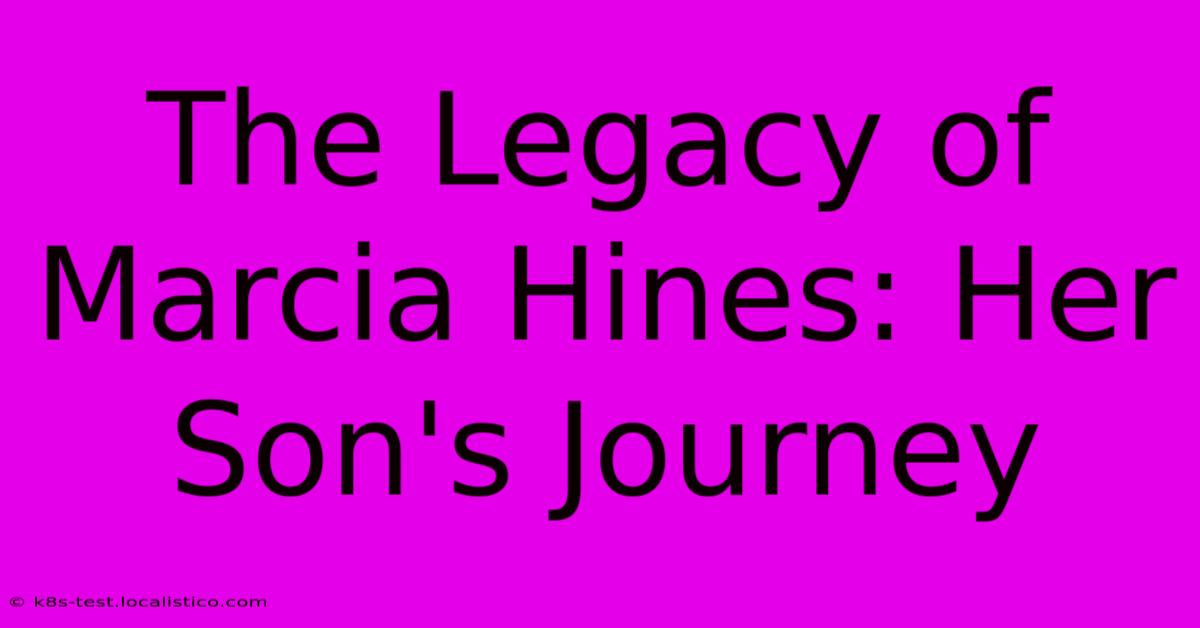 The Legacy Of Marcia Hines: Her Son's Journey