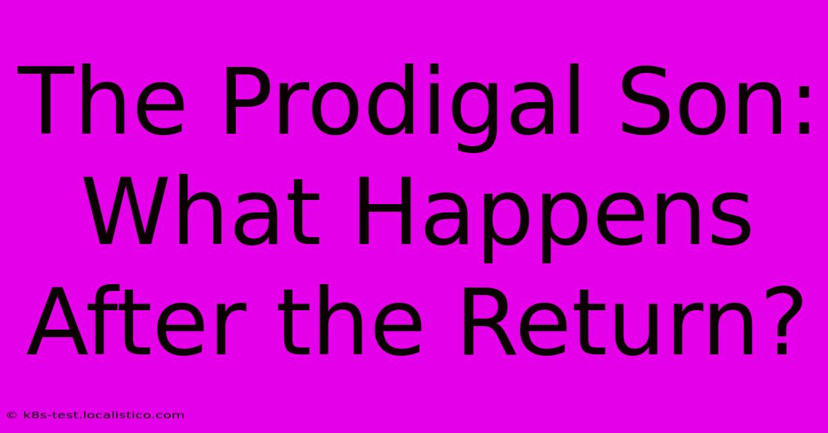 The Prodigal Son: What Happens After The Return?