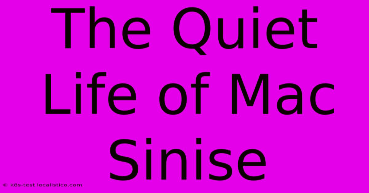 The Quiet Life Of Mac Sinise