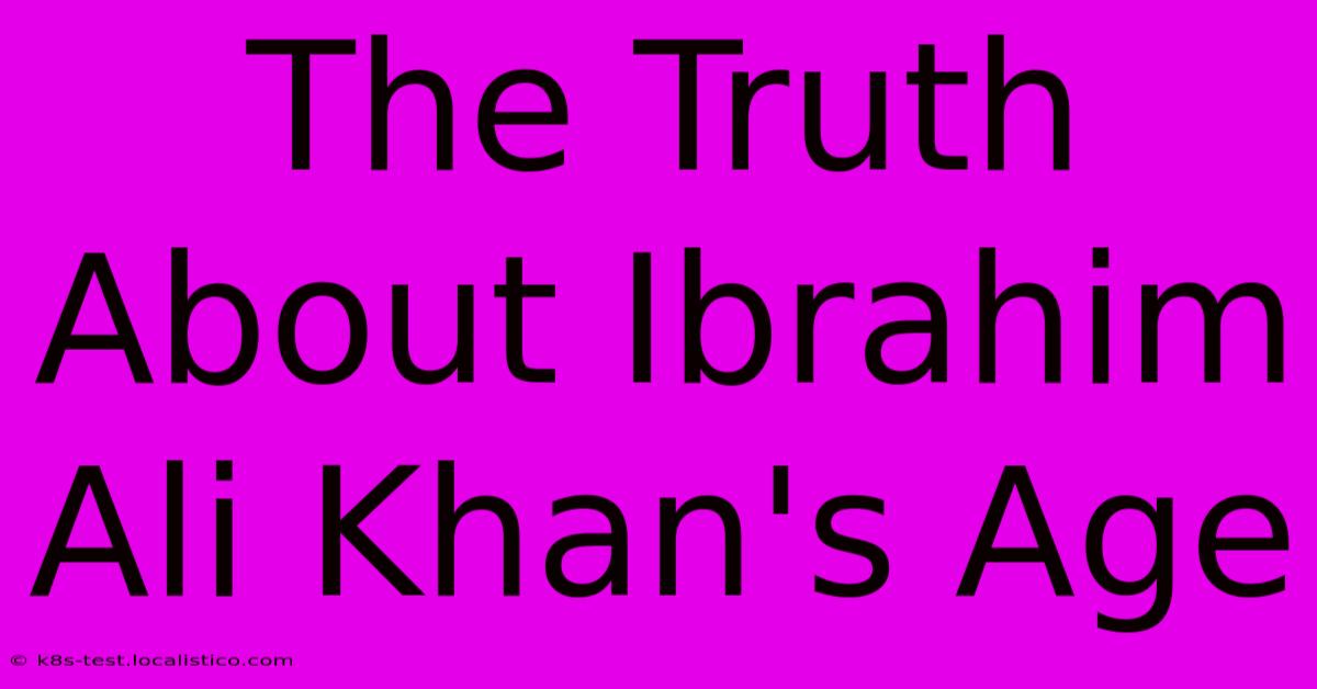 The Truth About Ibrahim Ali Khan's Age