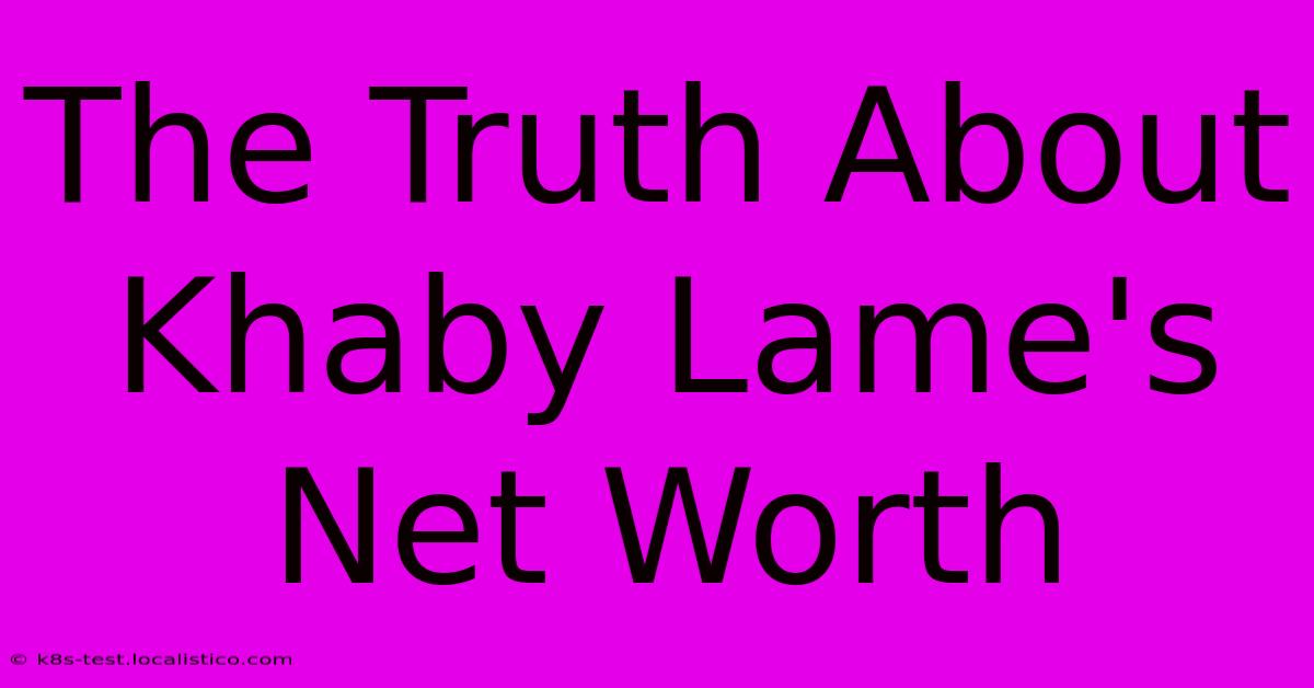 The Truth About Khaby Lame's Net Worth