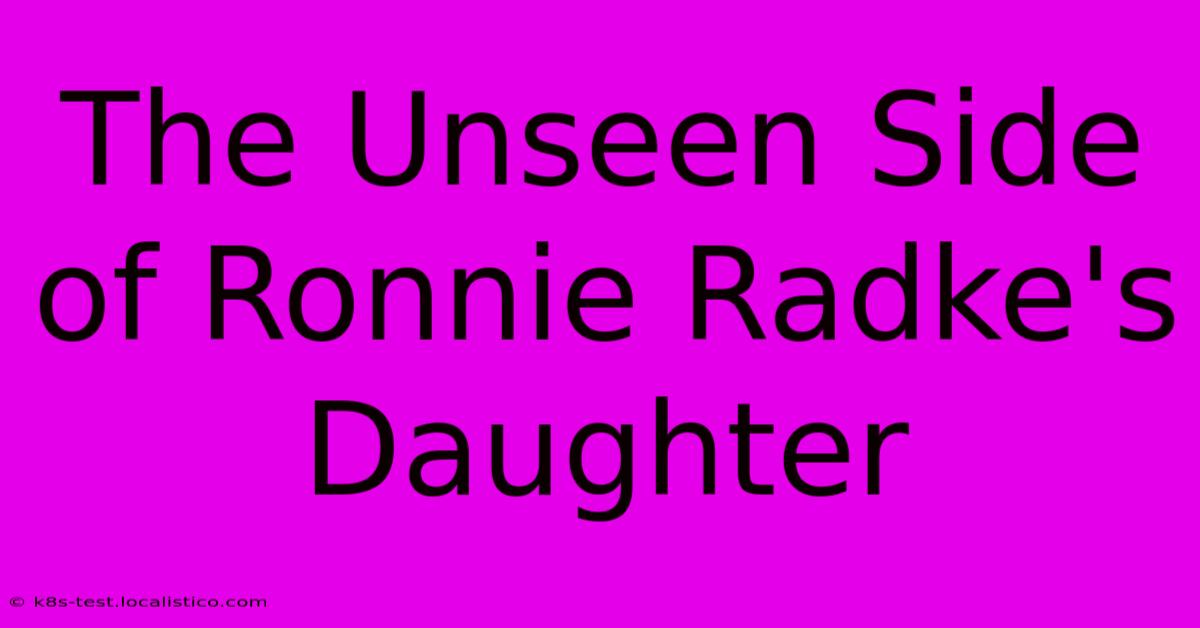 The Unseen Side Of Ronnie Radke's Daughter