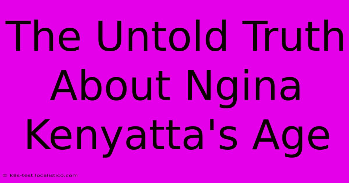 The Untold Truth About Ngina Kenyatta's Age