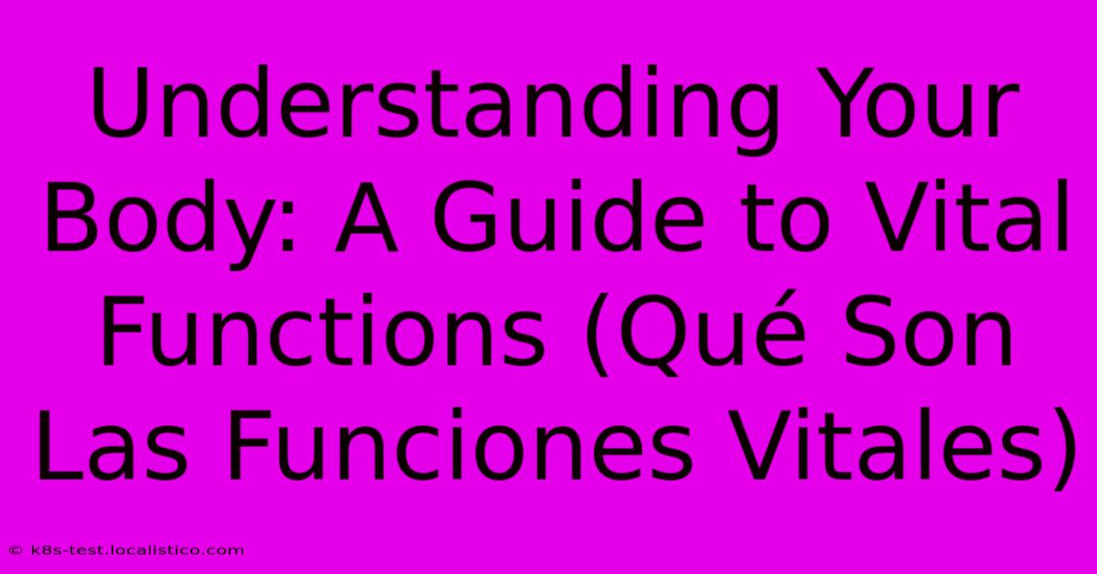 Understanding Your Body: A Guide To Vital Functions (Qué Son Las Funciones Vitales)