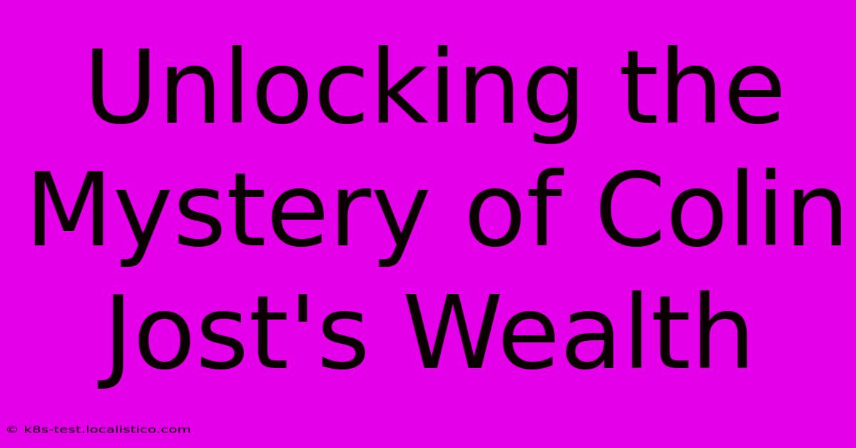 Unlocking The Mystery Of Colin Jost's Wealth