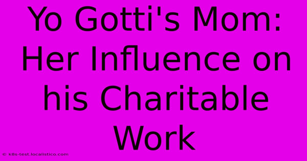 Yo Gotti's Mom: Her Influence On His Charitable Work